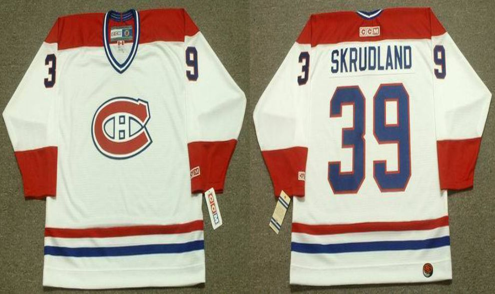2019 Men Montreal Canadiens 39 Skrudland White CCM NHL jerseys